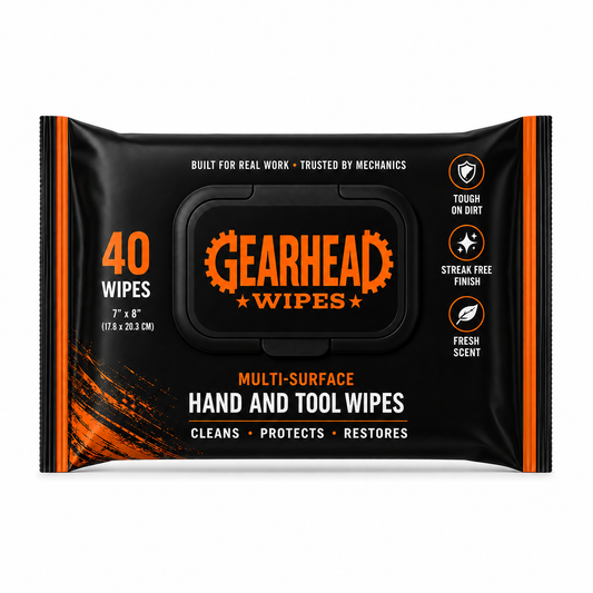 Gearhead Hand & Tool Wipes — 40 ct